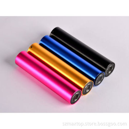 external portable charger power bank with aluminum housing and LED flashlightNew